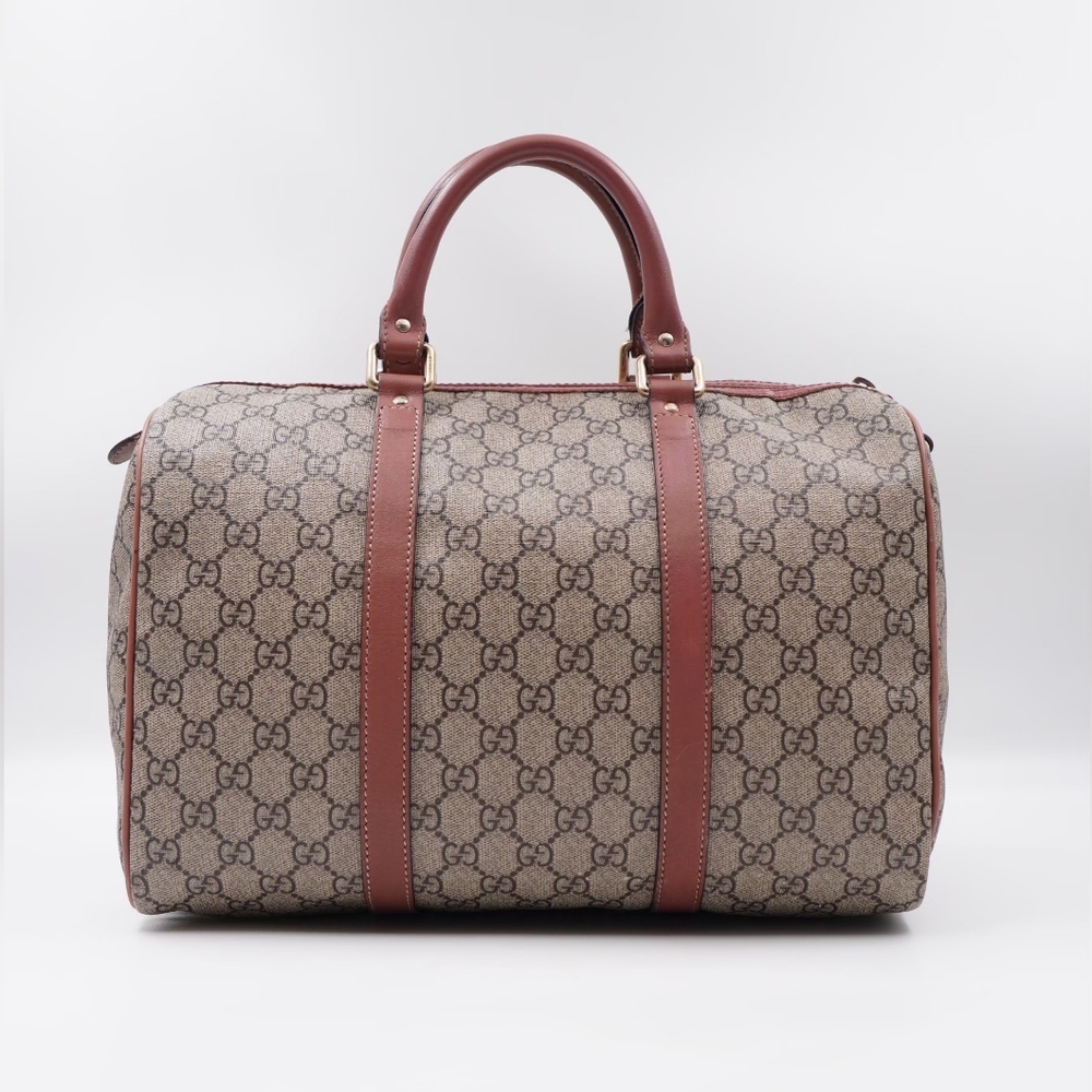 ❌️❌️SOLD❌️❌️BM40 💚 Gucci Joy Boston Bag GG Coated Canvas Medium - Picture 4 of 14